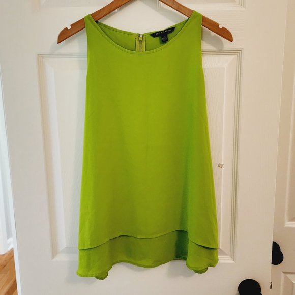 Zac & Rachel Tops - Zac & Rachel Sleeveless Chiffon Overlay Top Size L